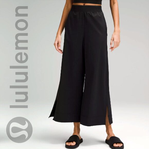 LULULEMON Stretch Woven High-Rise Wide-Leg Cropped Pant - Picture 2 of 14